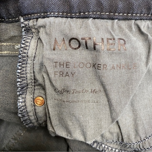 Mother Denim The Looker Ankle Fray in Coffee, Tea, and Me? Jean Sz 27 - Picture 13 of 14